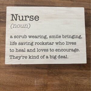 Nurse Wooden Sign